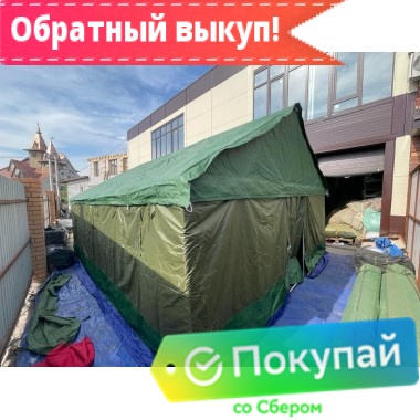 Палатка Каркасная утепленная зеленого цвета 5х6 Палатка Каркасная утепленная зеленого цвета 5х6